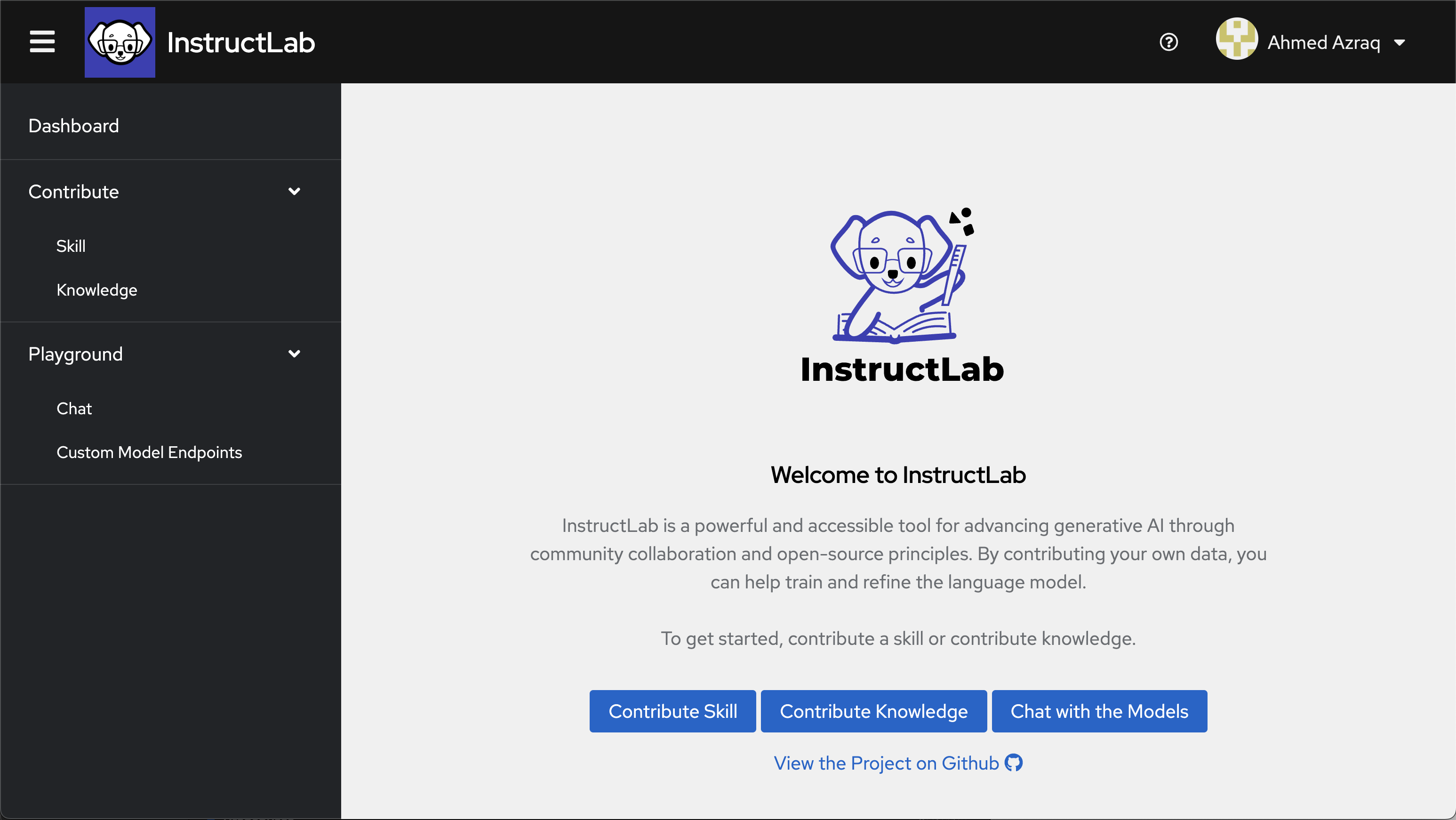 InstructLab UI