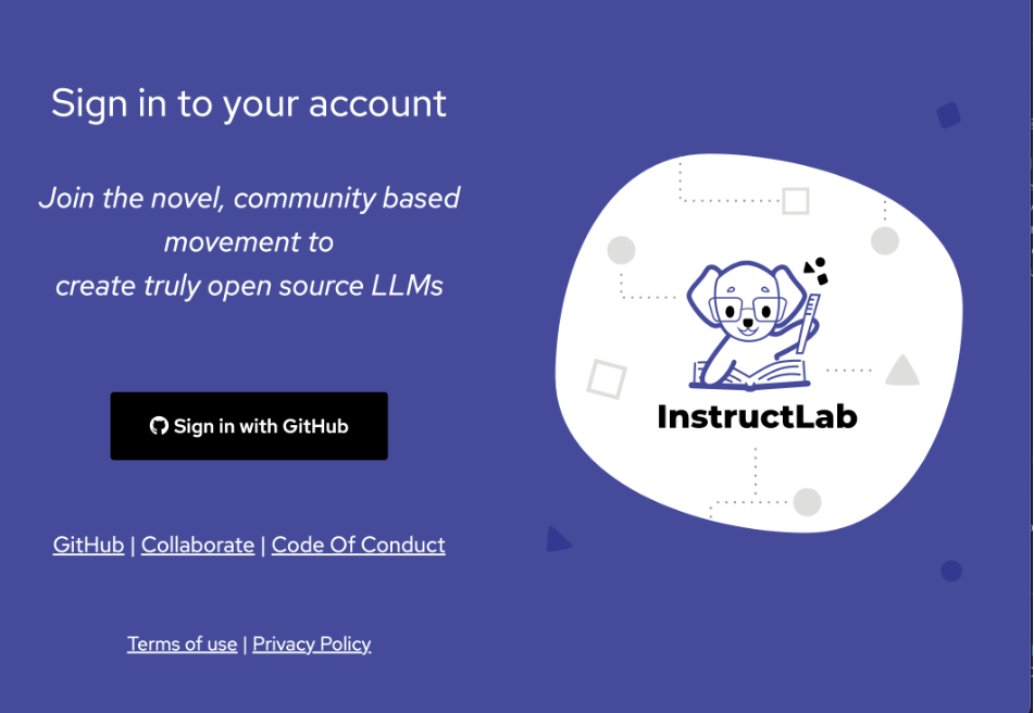 InstructLab Sign In