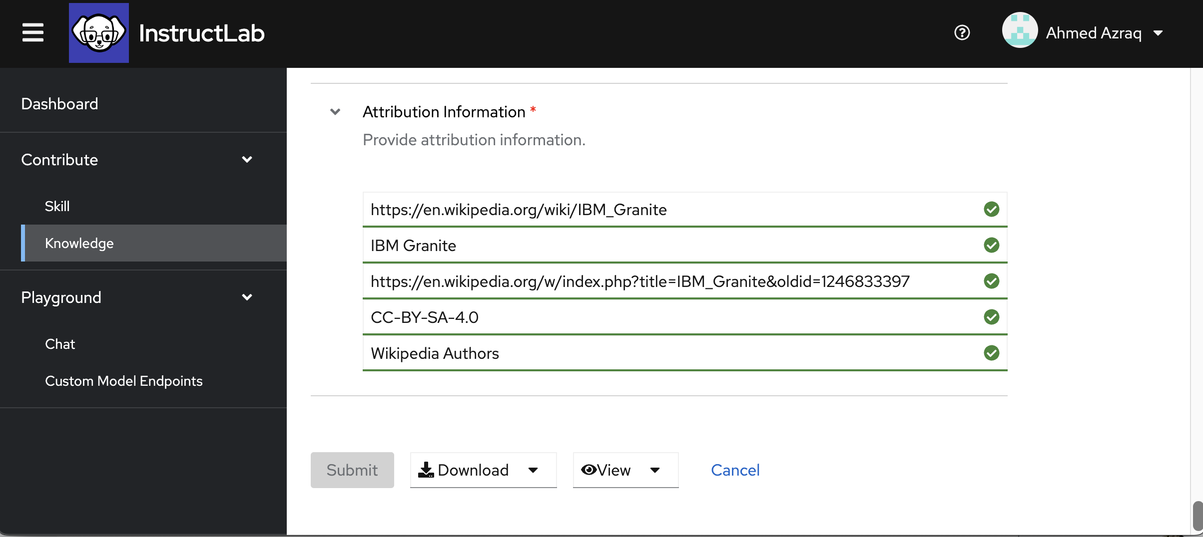 Attribution details