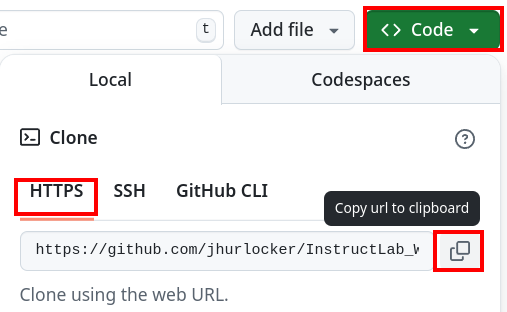 Clone URL