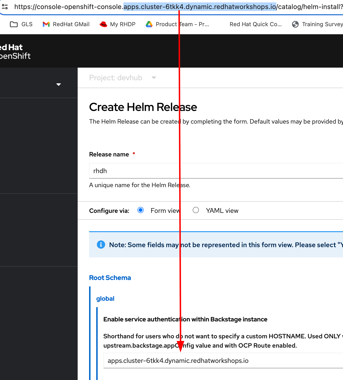 edit helm chart values