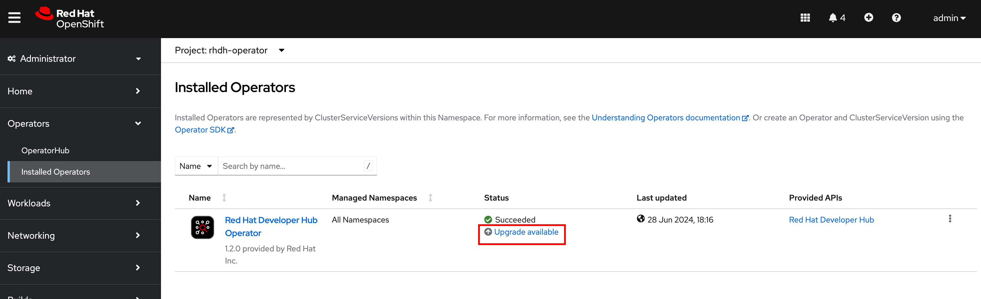 Upgrading Red Hat Developer Hub :: Red Hat Developer Hub Administration