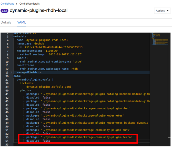 Tekton Plugin :: Building Developer Portals with Red Hat Developer Hub