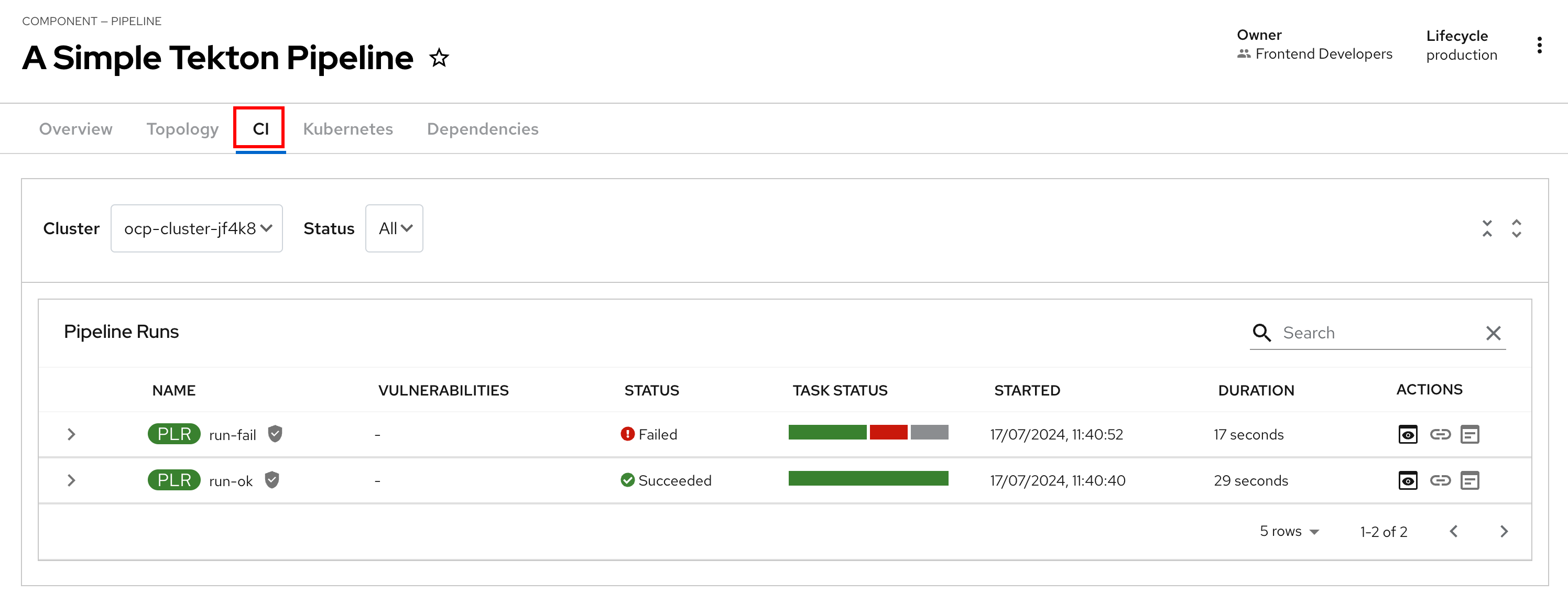 Tekton Plugin :: Building Developer Portals with Red Hat Developer Hub