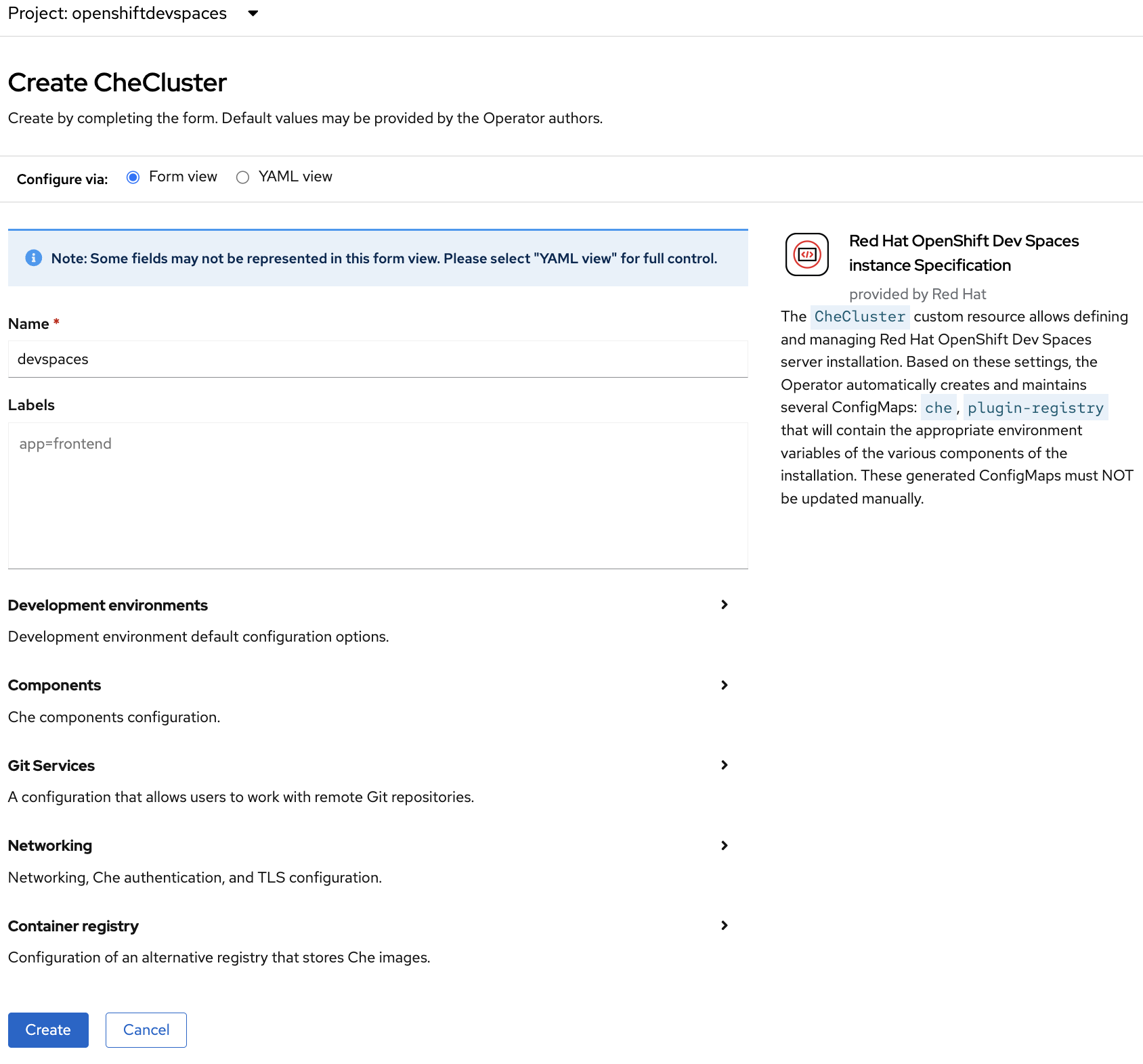 Installation Using the OpenShift Web Console :: Red Hat OpenShift Dev ...