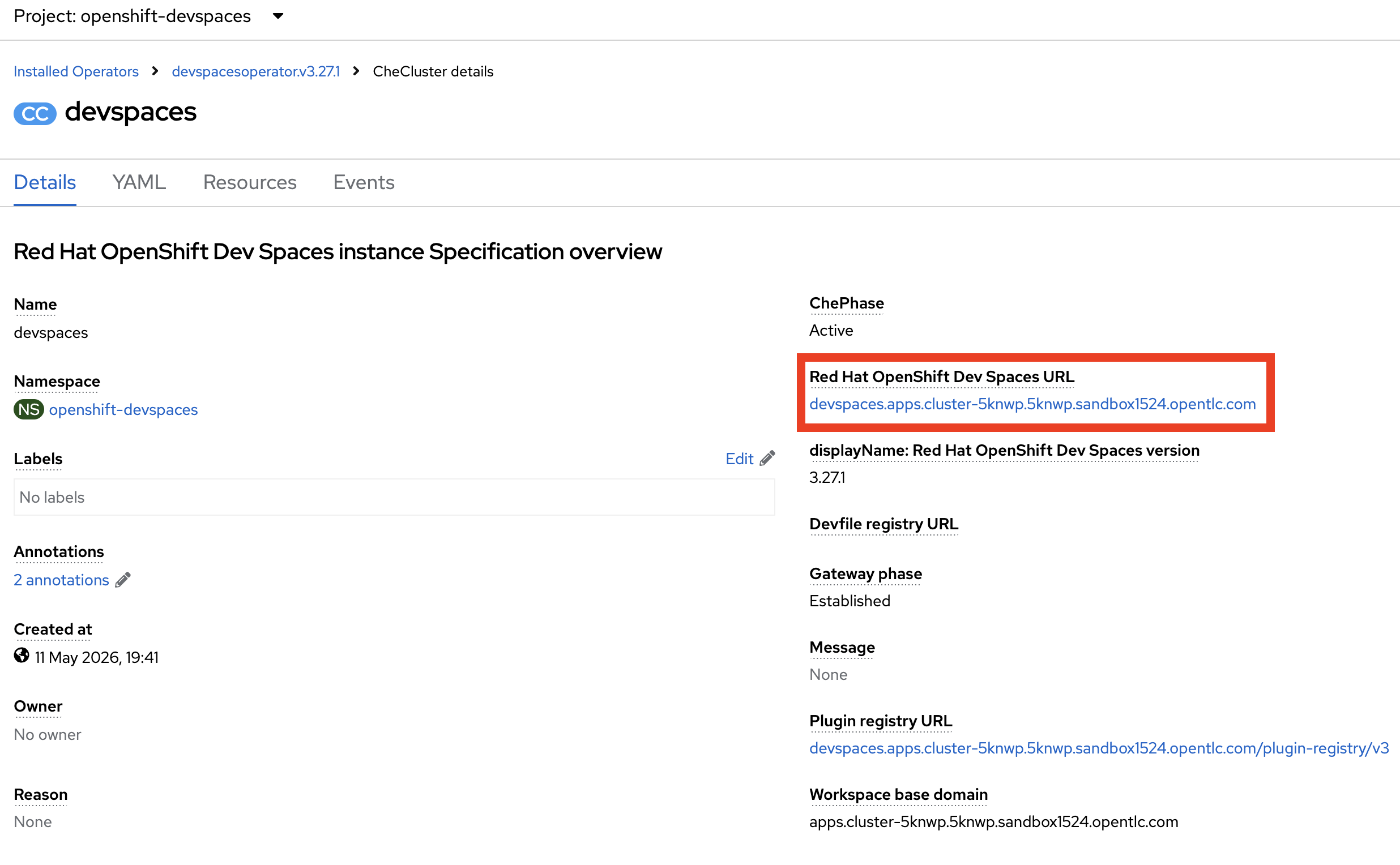 Installation of Dev Spaces Using CLI Tools :: Red Hat OpenShift Dev ...