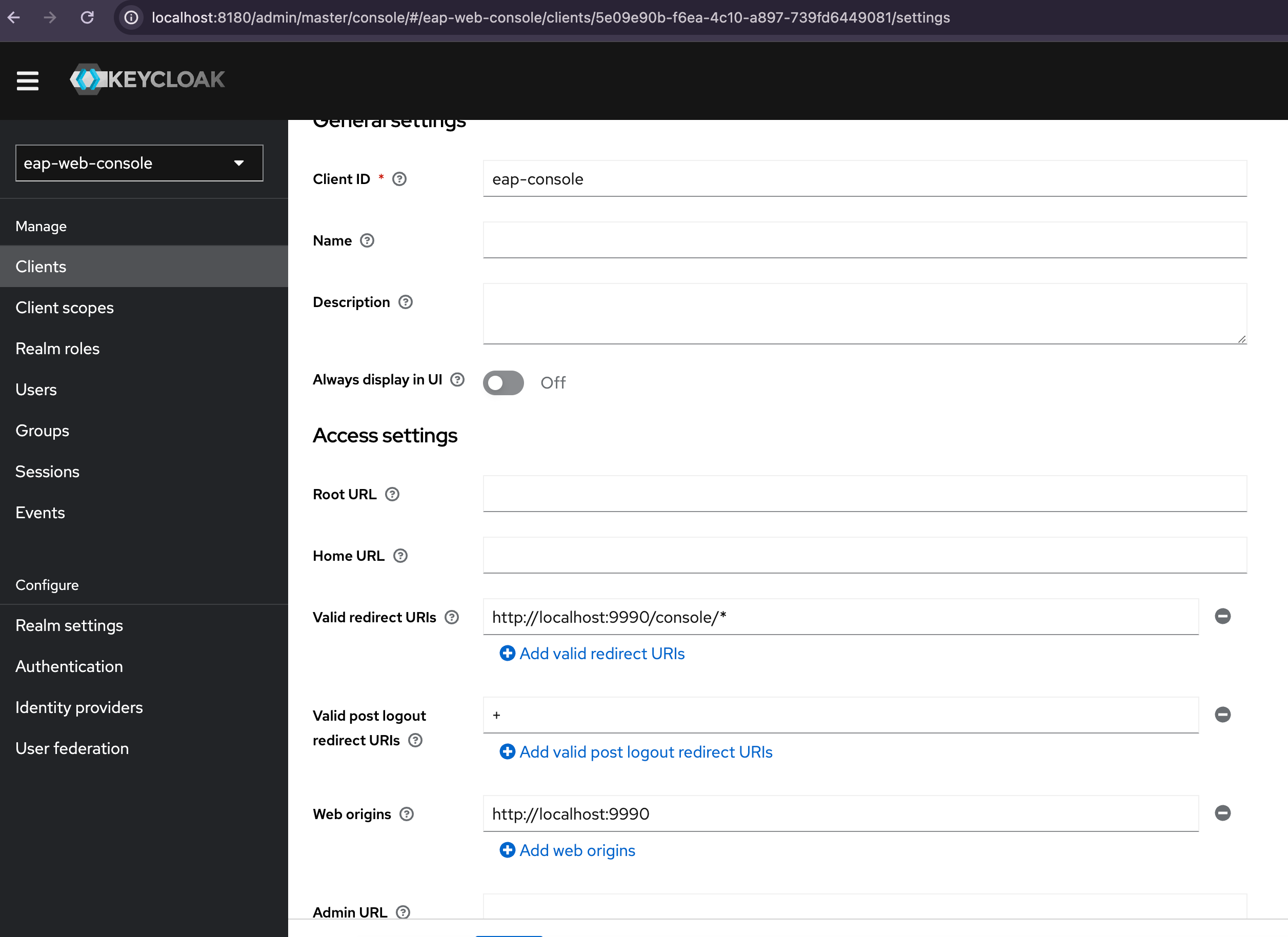 EAP Web Console Single Sign-On using OIDC :: Red Hat JBoss EAP 8 ...