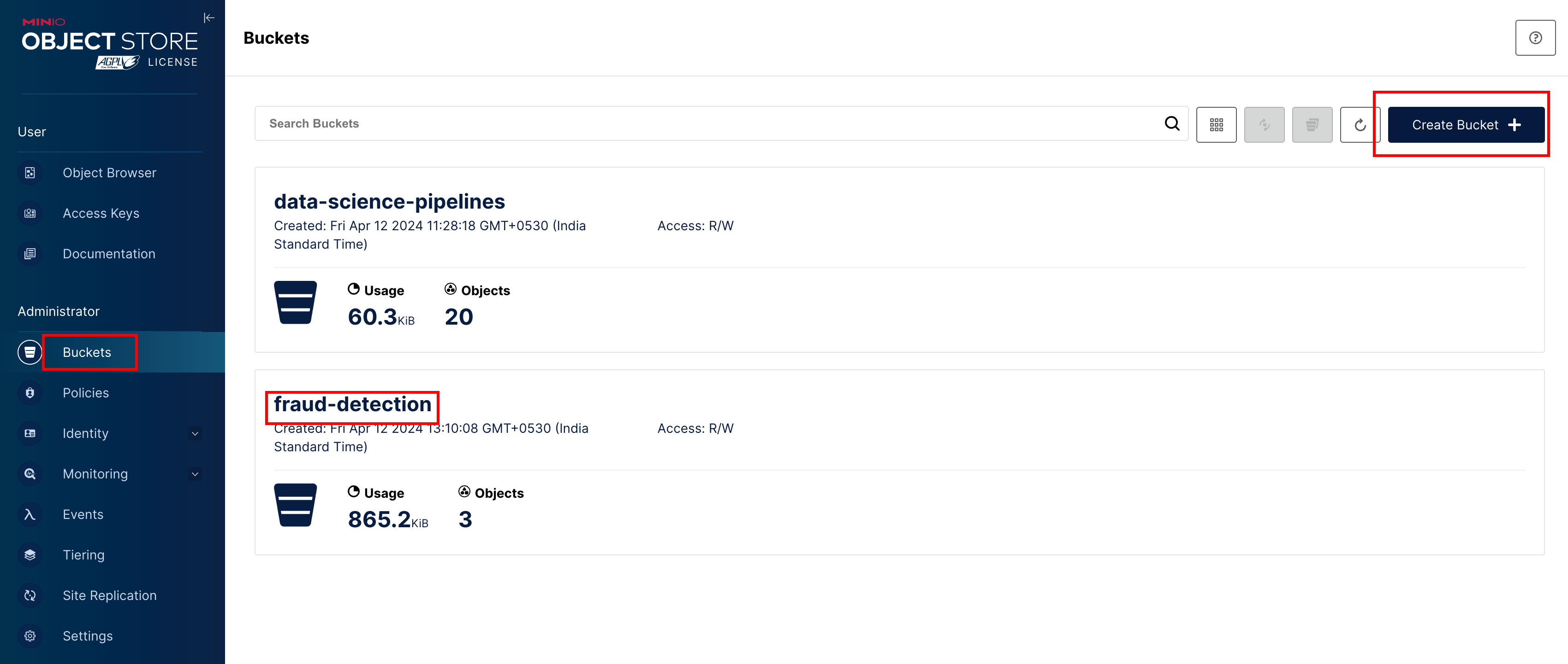 create s3 fraud bucket