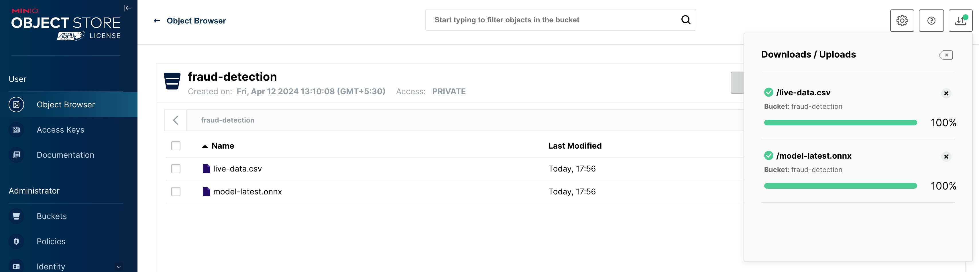 fraud files uploaded