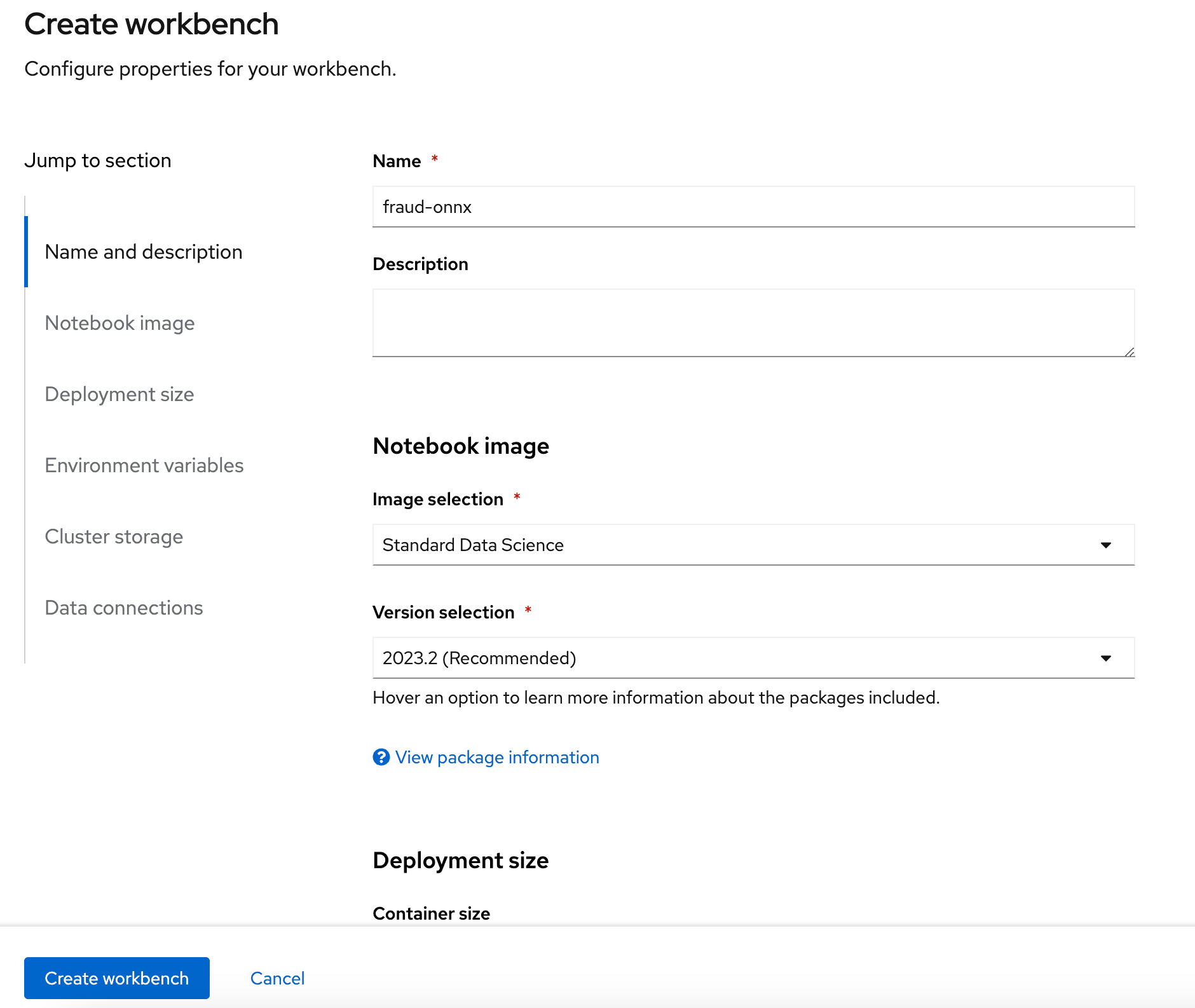 fraud onnx workbench